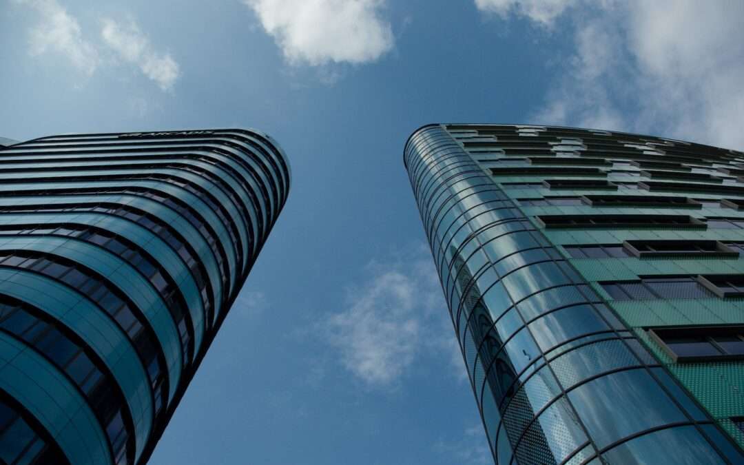 architecture blue sky buildings business